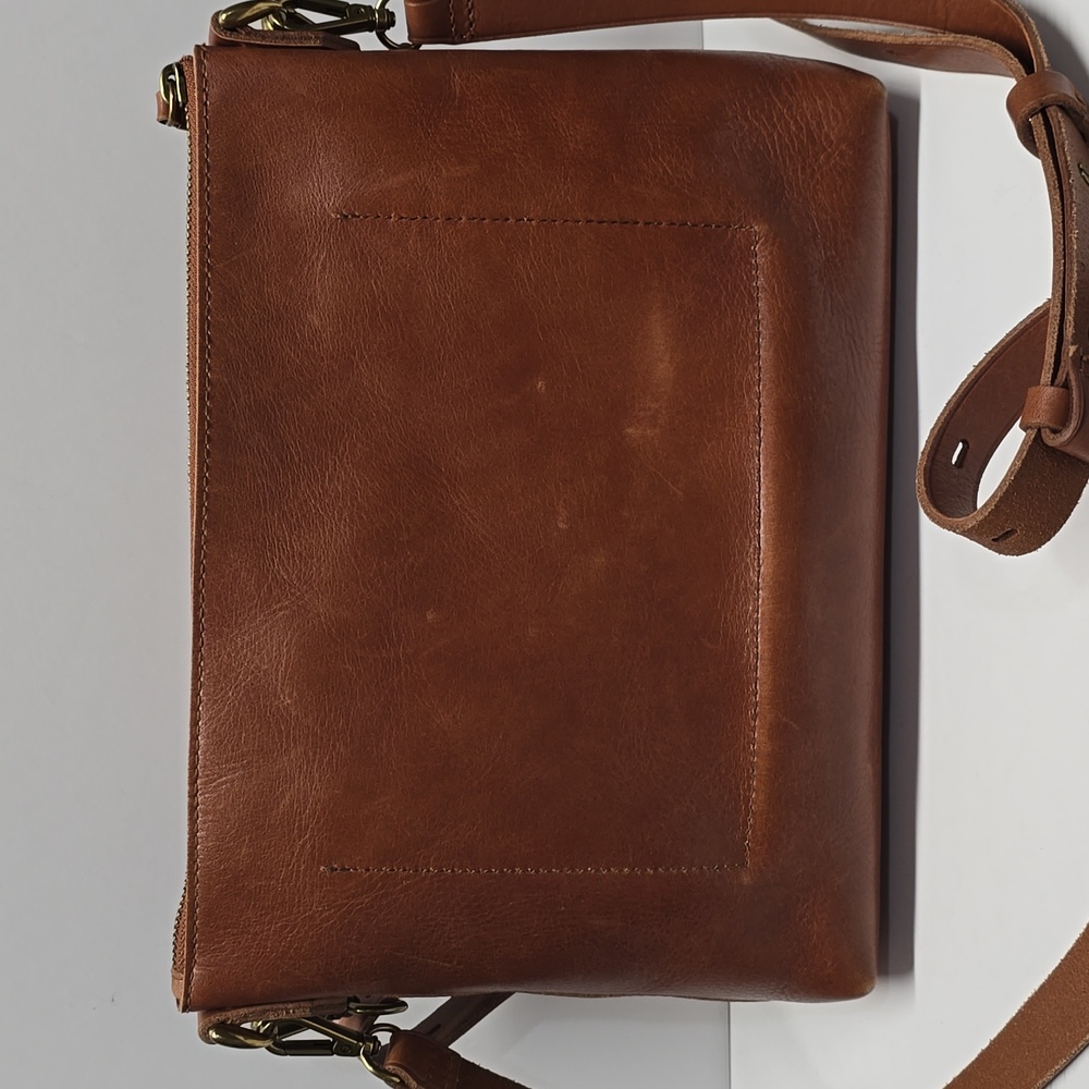 {Madewell} The Transport Leather Crossbody - Cognac Brown - Picture 5 of 15